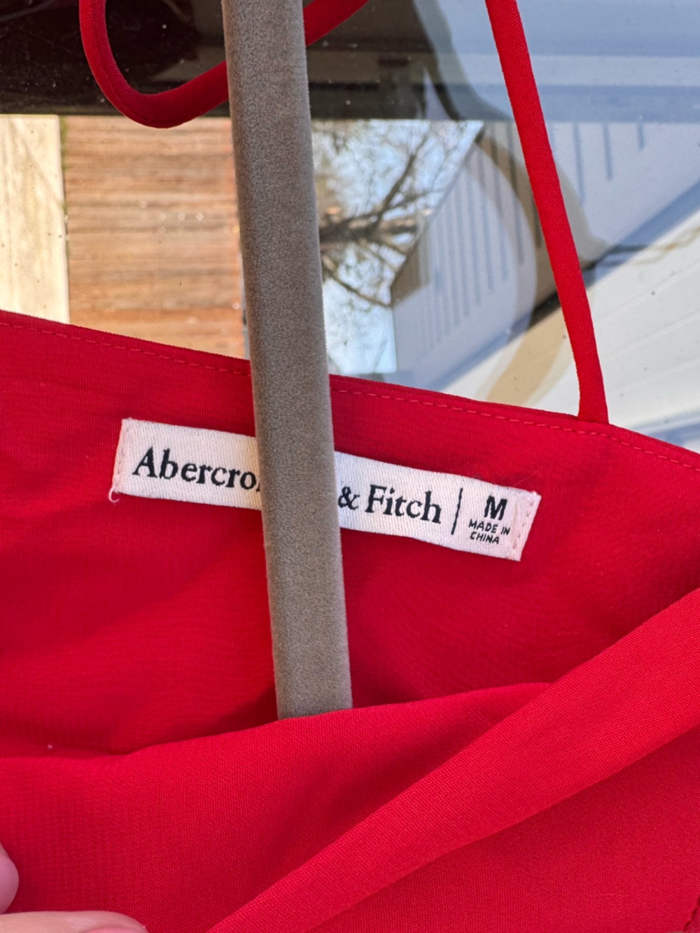 Abercrombie & Fitch Red Strap Top - Picture 2 of 2